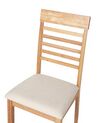  Set of 2 Wooden Dining Chairs Light Wood and Light Beige ORTLEY_926610