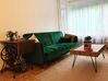 Sofa rozkładana welurowa zielona SENJA_800659