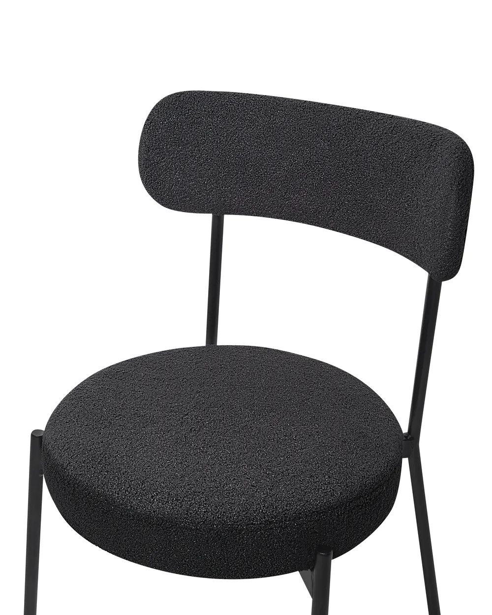 Set di 2 sedie da pranzo ALLISON Bouclé Nero_929085