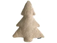 Zestaw 3 poduszek dekoracyjnych WINTERLAND 30 x 35 cm 45 x 25 cm Boucle Jasnobeżowy Wzór świąteczny_1033016