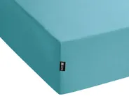 Prześcieradło z gumką HOFUF 90 x 200 cm Bawełna Turkusowy_815960