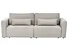 Schlafsofa 3-Sitzer VAXHOLM mit Stauraum Stoff Grau