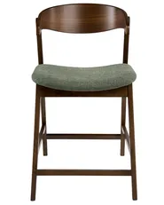 Set of 2 Bar Chairs LILLY Dark Green/ Brown_1060262
