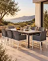 Set of 8 Chairs BACOLI Fabric Dark Grey