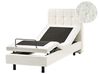 Adjustable Bed Boucle DUKE 80 x 200 cm (EU Small Single) Off-White
