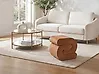 Pouf ARCADIA Velluto Marrone dorato