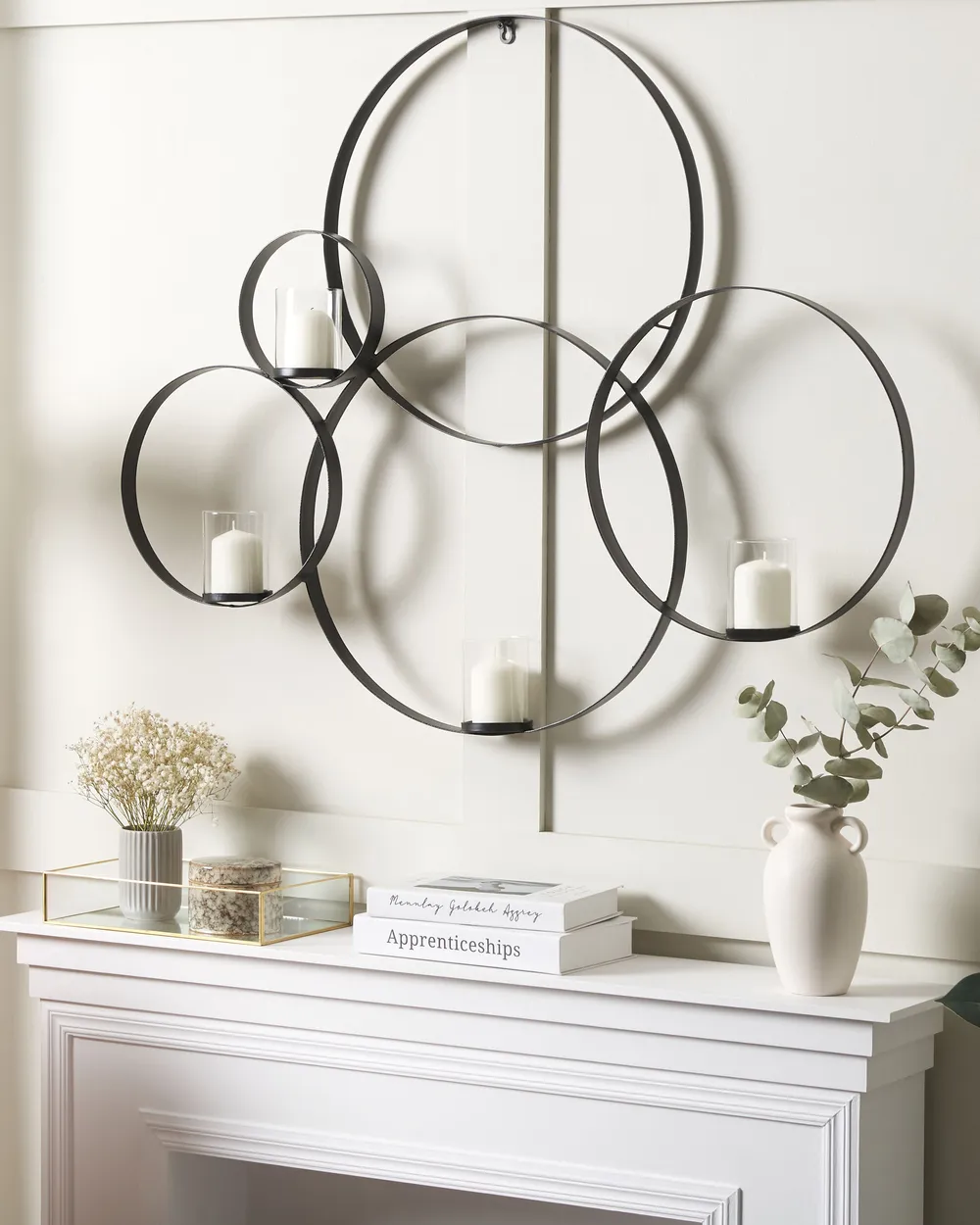 Petite Bougeoire Murale Vintage En Fonte Noire, 21 Cm