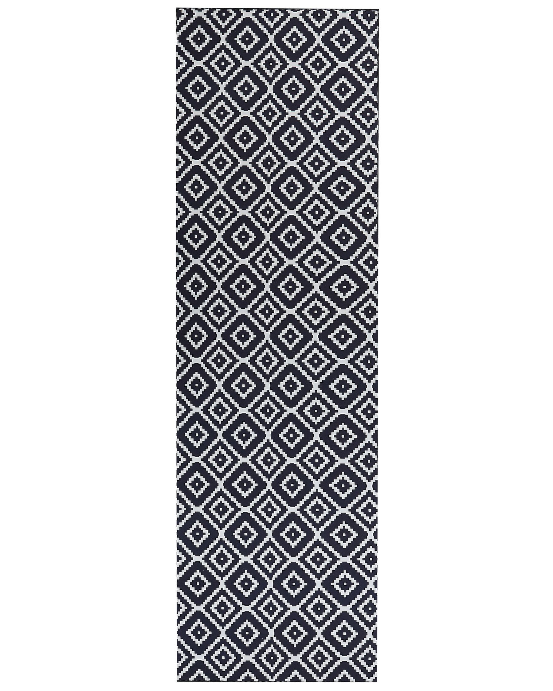 Vloerkleed zwart en wit 60 x 200 cm KARUNGAL_831509