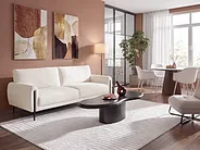 Sofa 3-Sitzer SKARO Chenillegewebe Cremeweiß_1155789