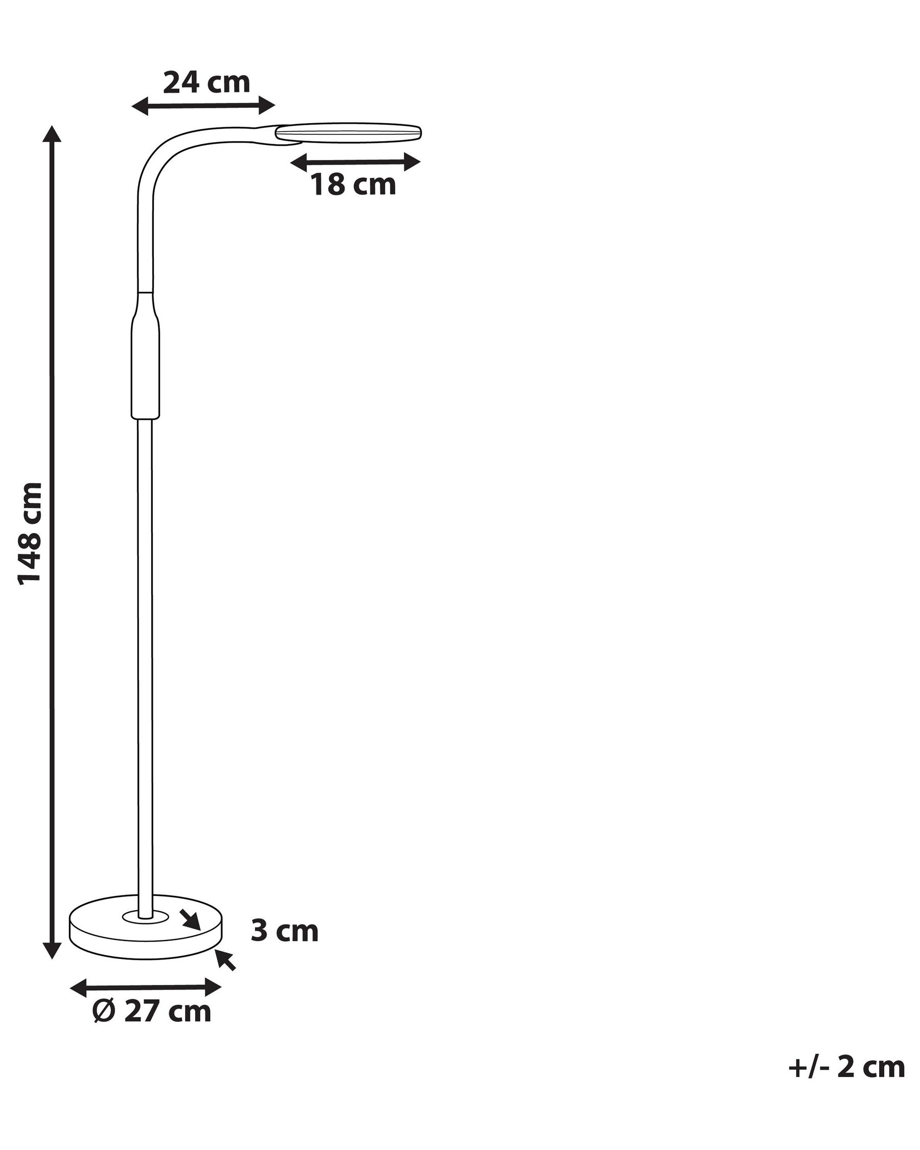 Lampada da terra a LED CASSIOPEIA con dimmer Metallo Nero_855432