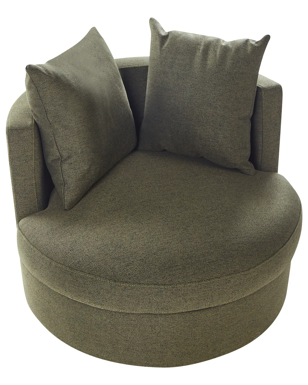 Swivel Armchair DALBY Fabric Dark Green_906429
