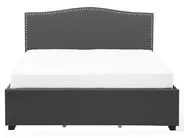Bett mit Schubladen MONTPELLIER Stoff Dunkelgrau 160 x 200 cm_708779