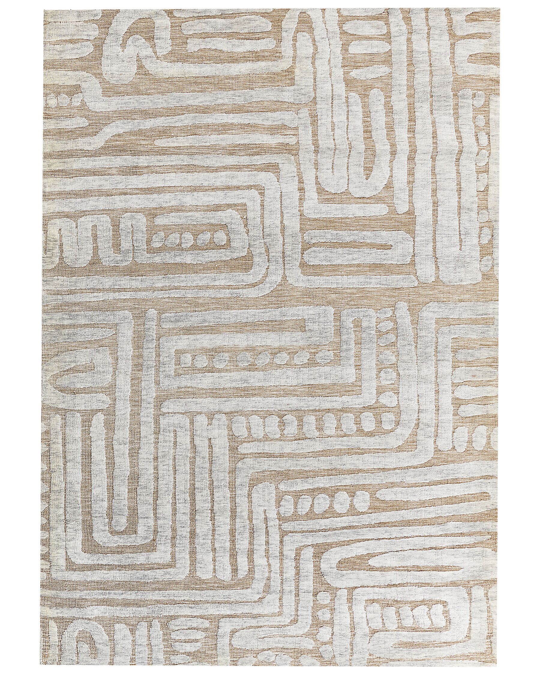 Tappeto beige e grigio 300 x 400 cm MANDAI_883945