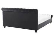 Bett mit Lattenrost Samtstoff AVALLON 160 x 200 cm Schwarz_694379