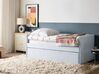 Łóżko wysuwane welurowe 90 x 200 cm jasnoniebieskie TROYES_837059