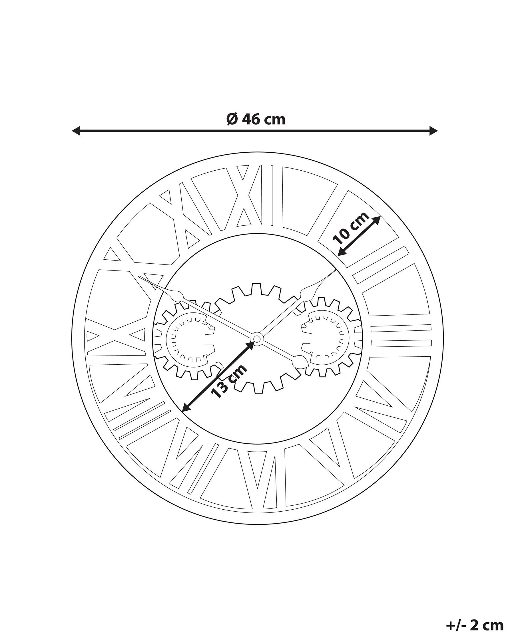 Zegar ścienny SEON 46 cm Metal Srebrny_798206