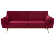 Sofa Bed 3 Seater EINA Velvet Burgundy_762921