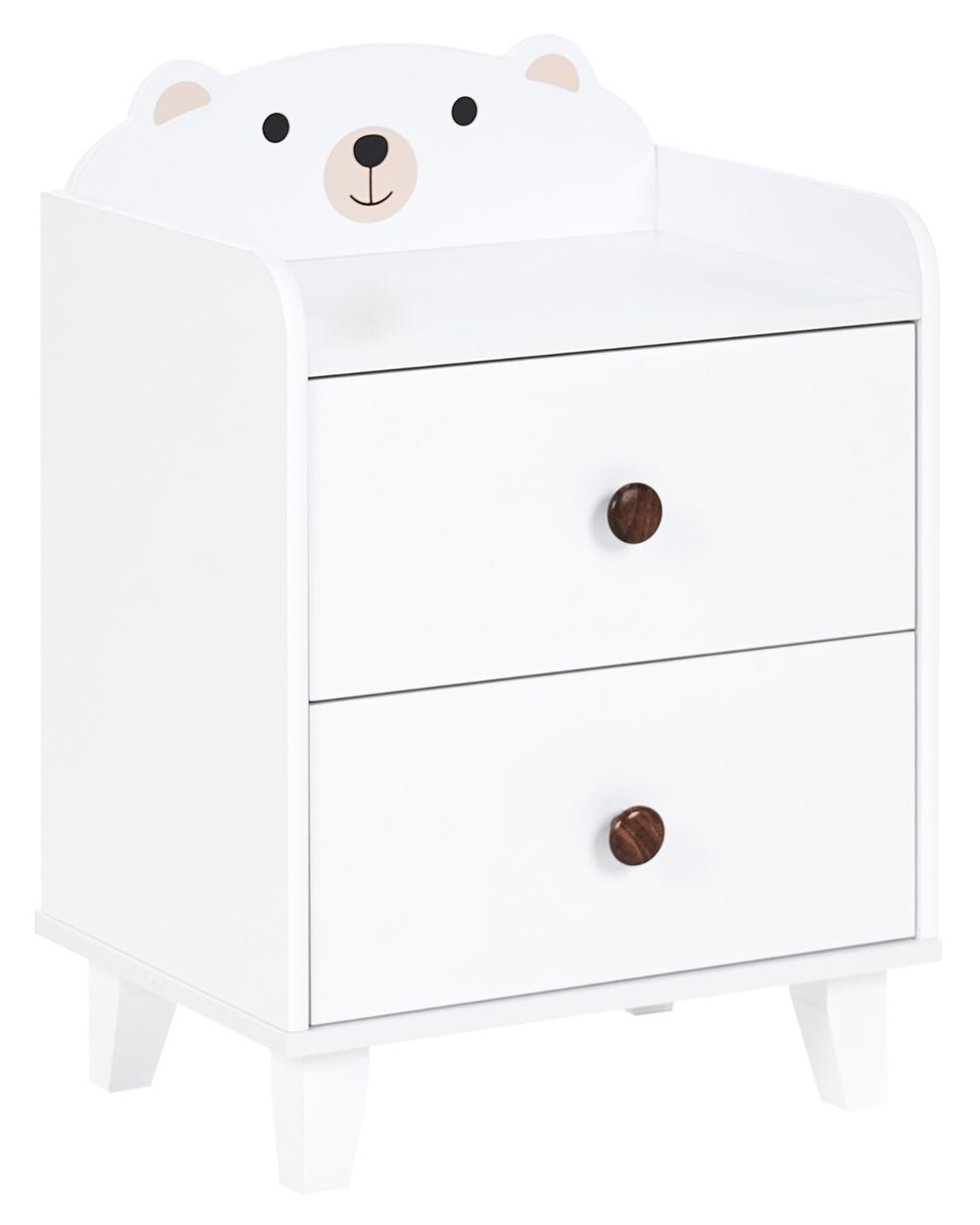 Mesa de cabeceira com 2 gavetas MIMILI 56 cm Branco