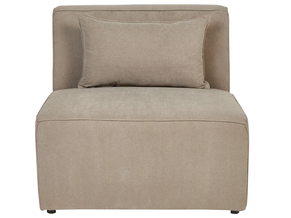 Module fauteuil LEMVIG Velours côtelé Taupe_876027