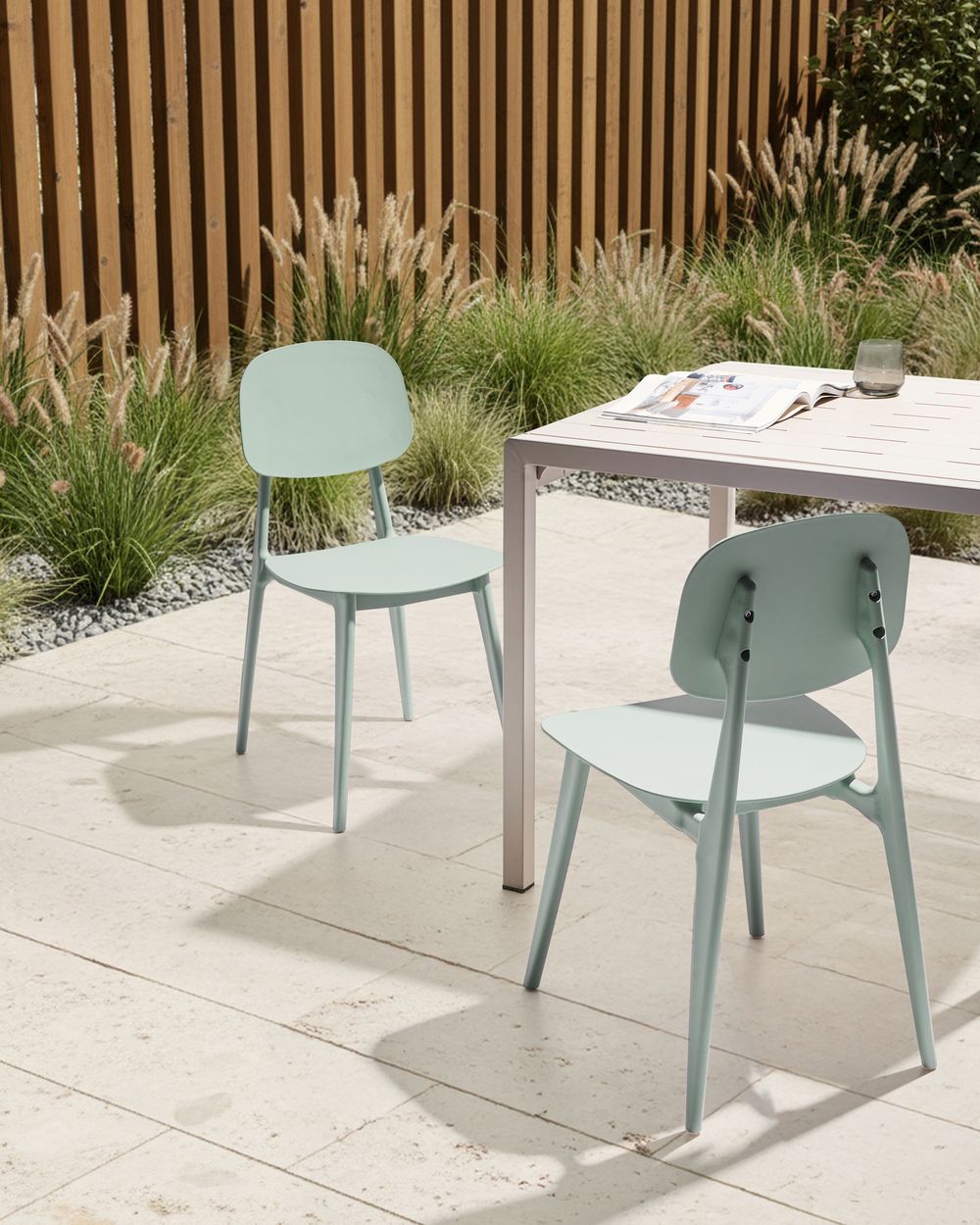 Lot de 2 chaises de jardin KATTAVIA Vert menthe