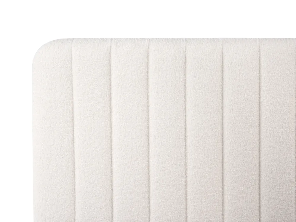 Ottoman Bed LUNAN Boucle White 120 x 200 cm (EU Small Double)_1048280