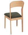 Lot de 2 chaises en bois clair vert foncé ALVIN_926624