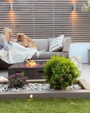 Garden Dining Set 6 Seater OLBIA with Cushions Beige_1175076