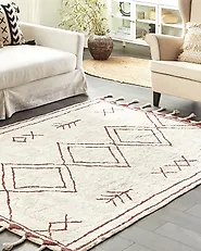 Tapis KENITRA Blanc cassé 140 x 200 cm Coton_1178335