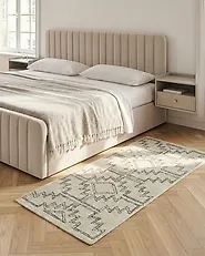 Tapis URLA Beige 80 x 150 cm Laine_1183548