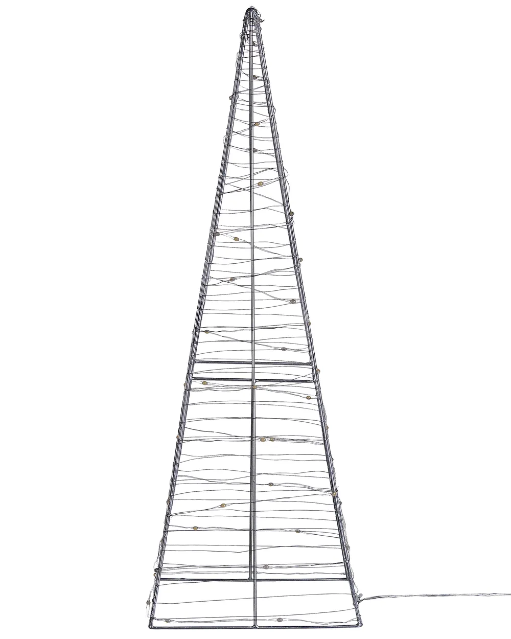 Decorazione per esterni LED PUKSALA 60 cm Albero di Natale Argento_812476