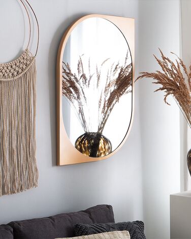 Metal Wall Mirror 65 x 90 cm Gold HIREL