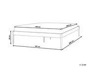 Bed Metal VAURS 160 x 200 cm (EU King Size) Black_827936