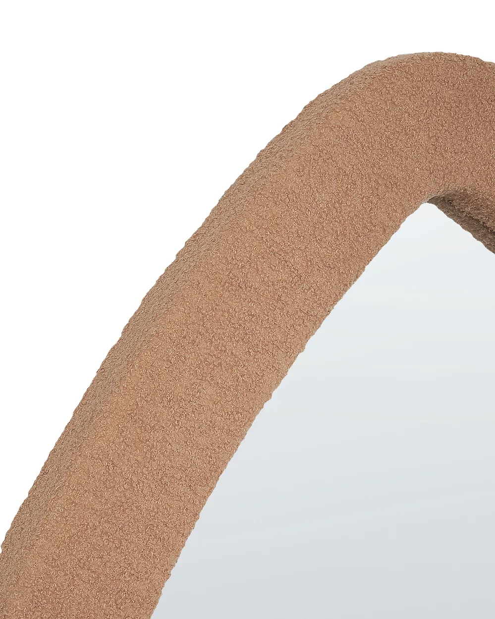 Lustro ścienne EPIRY 79 cm 80 cm Boucle Jasnobrązowy_914828