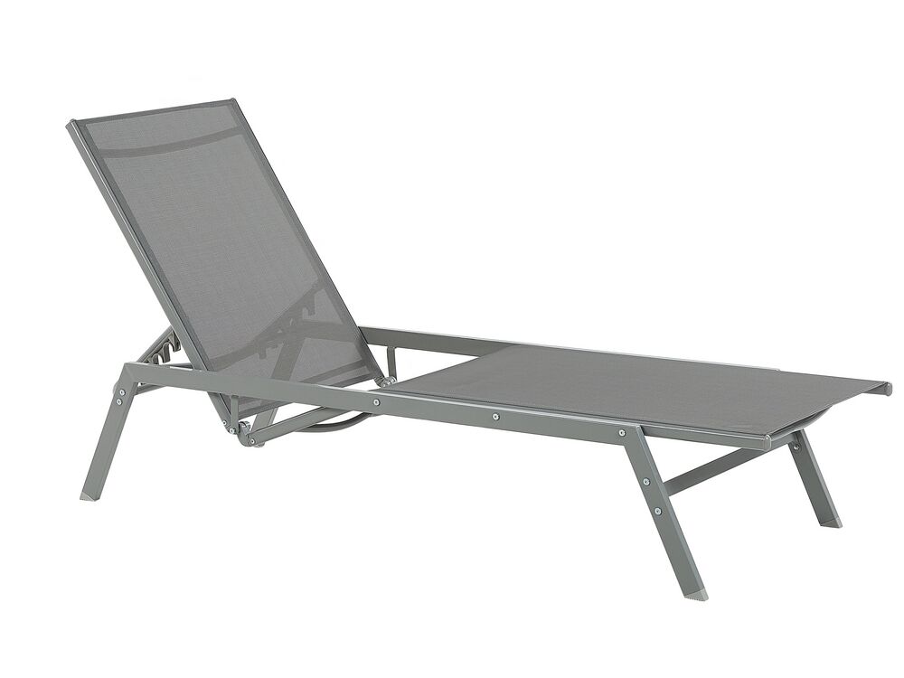 Sun Lounger VERNAZZA Reclining Metal Grey