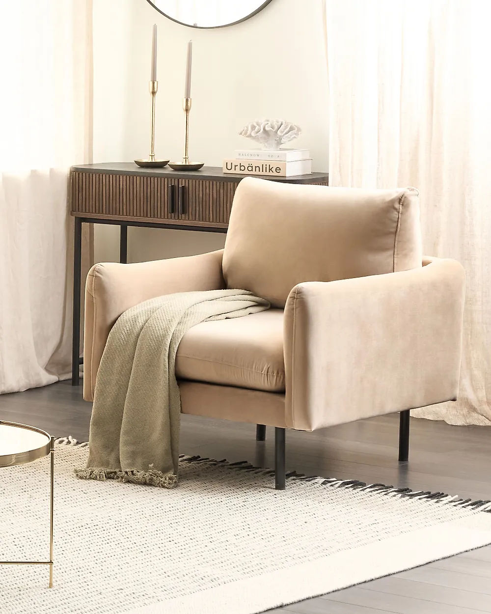 Armchair VINTERBRO Velvet Beige_1188413