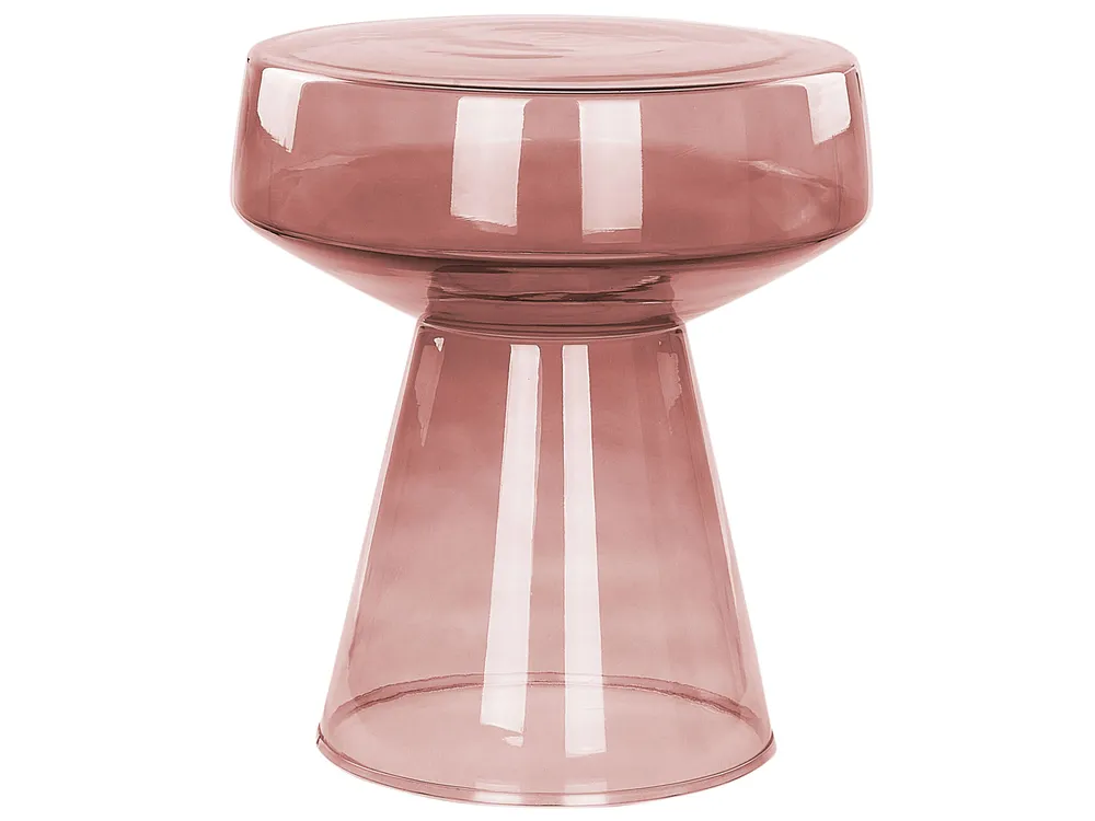 Set di 2 tavolini LAGUNA/CALDERA Vetro Rosso_883295