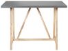 Concrete Bistro Set Light Wood and Grey TALAMONE_932239