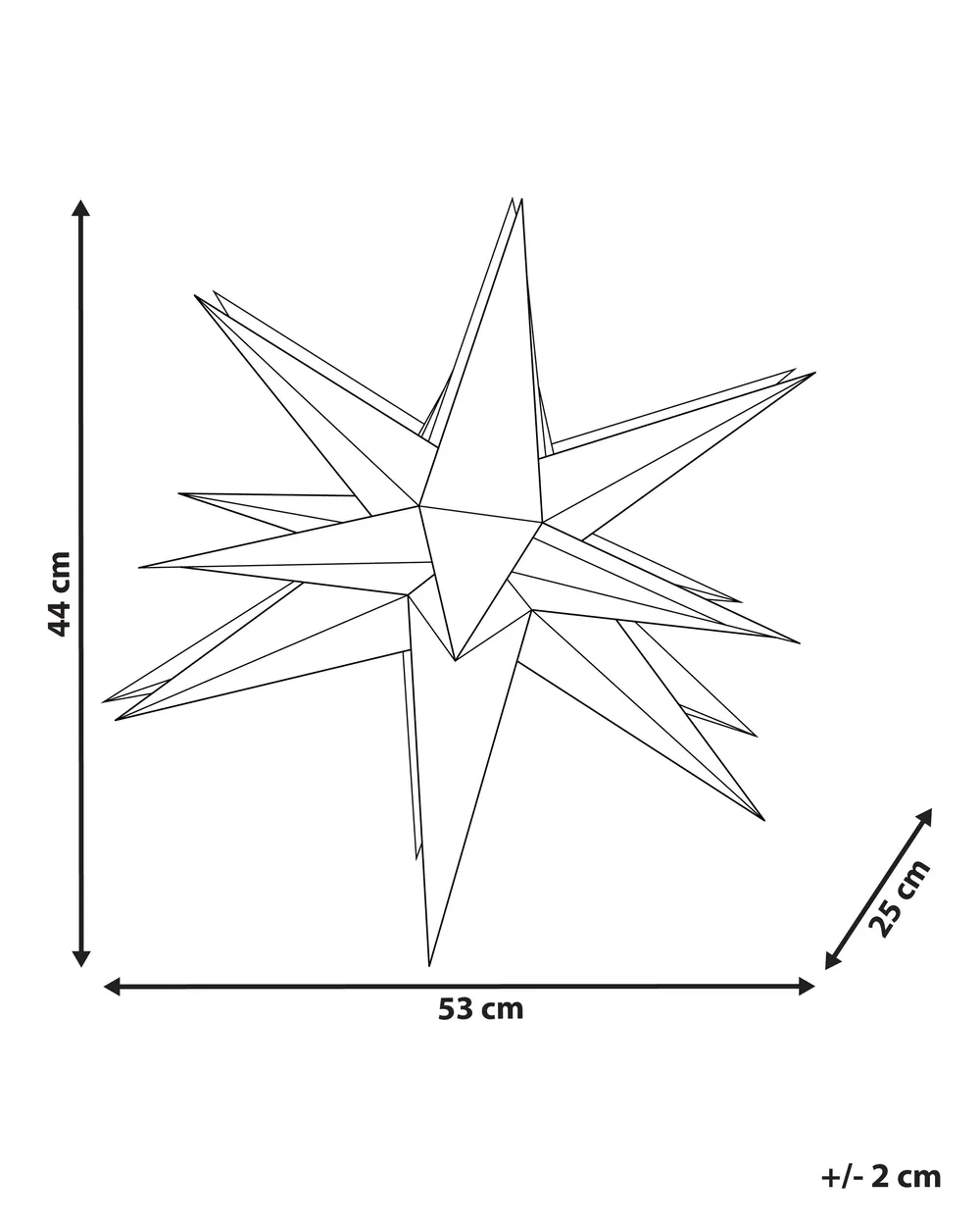 Hanging Decoration LED BHAGIRATHI 44 cm Star Off-White_947619