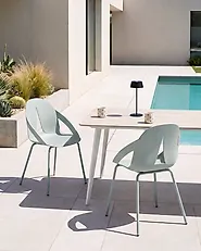 Set of 2 Garden Chairs BOLGHERI Light Green_1183037