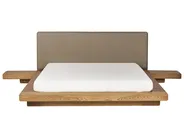 Łóżko LED Boucle ZEN 160 x 200 cm Jesion naturalny_1079877