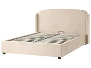 Ottoman Bed BERNAY Fabric Taupe 160 x 200 cm (EU King Size)_1025726