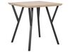 Egyedi Világos Fa Asztal Fekete Lábazattal 70 x70 cm BRAVO_750522