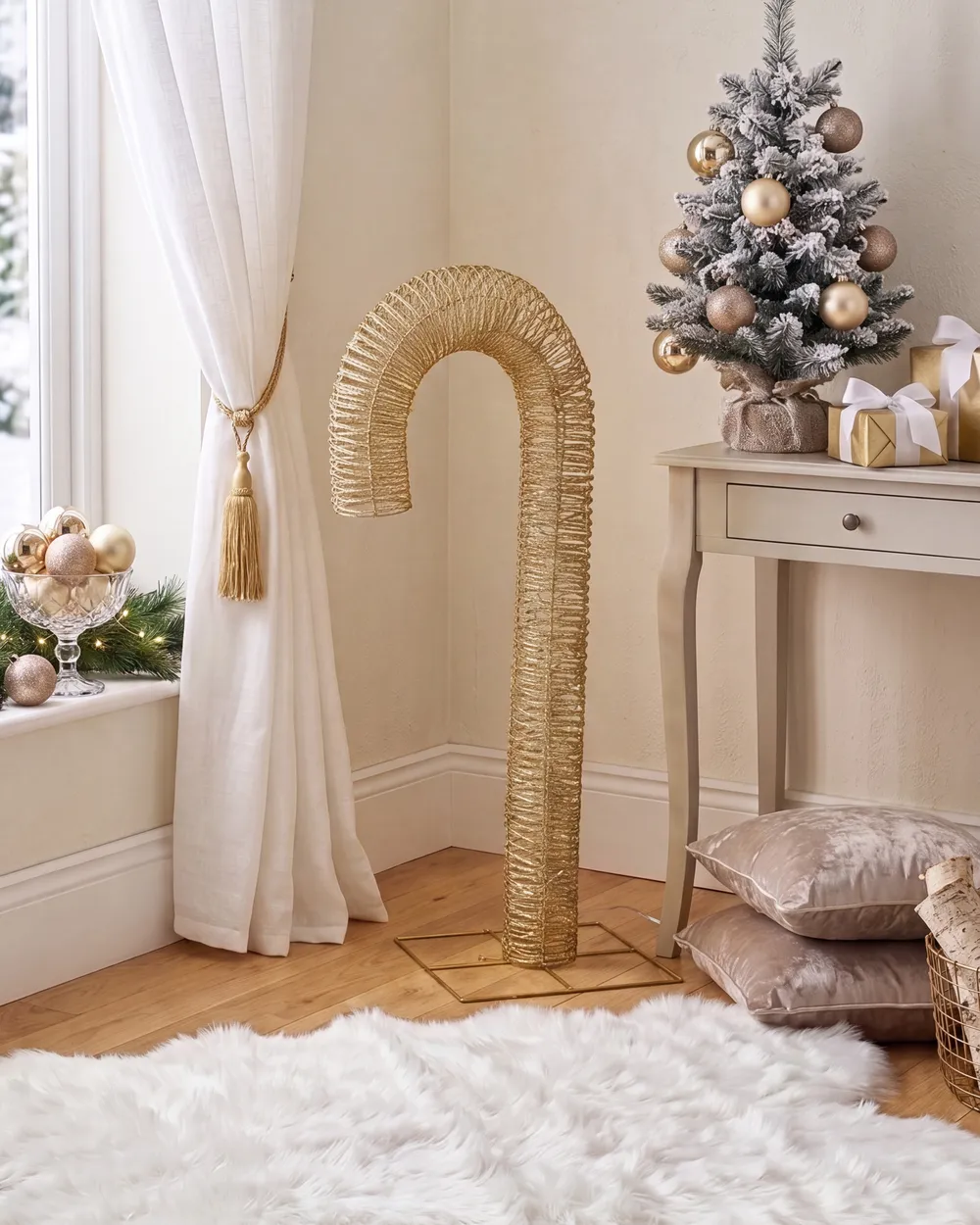 Decorazione per esterni LED HOLMAVIK 74 cm Bastoncino di zucchero Oro_1015742