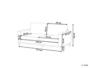 Sofa 3 Seater SIGGARD Fabric Grey_920604