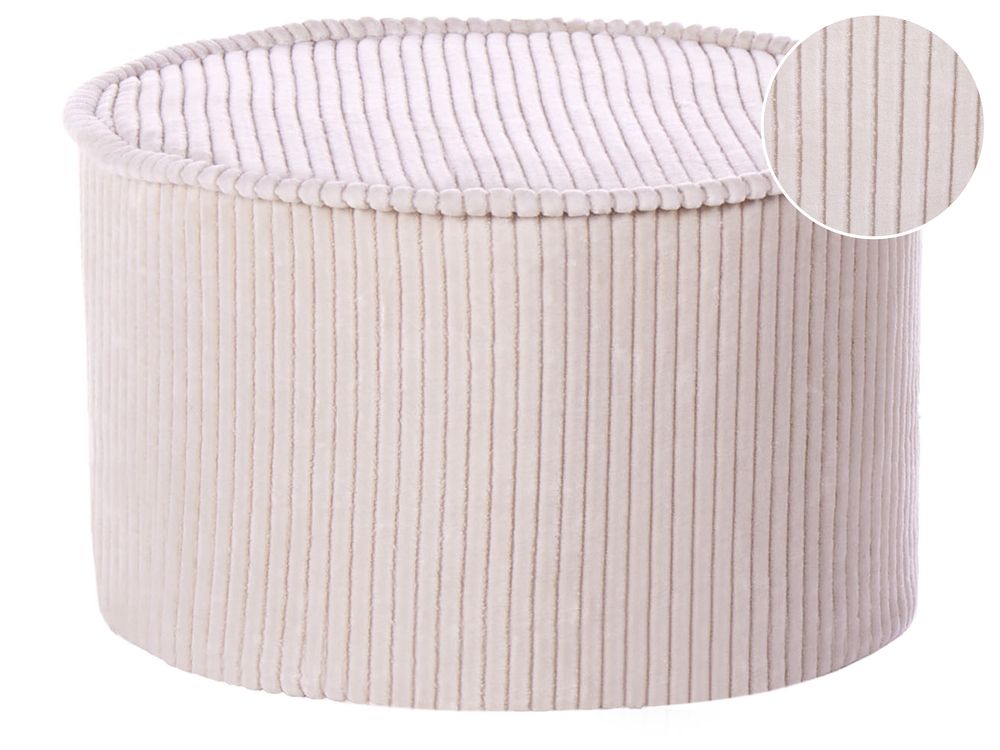 Pouf ZIKRIA Velours Beige clair