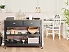 Kitchen Trolley NAVARINO Wood Black