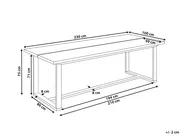 Garden Dining Table AZZANELLO 230 cm 100 cm Acacia Wood Light Brown_956824