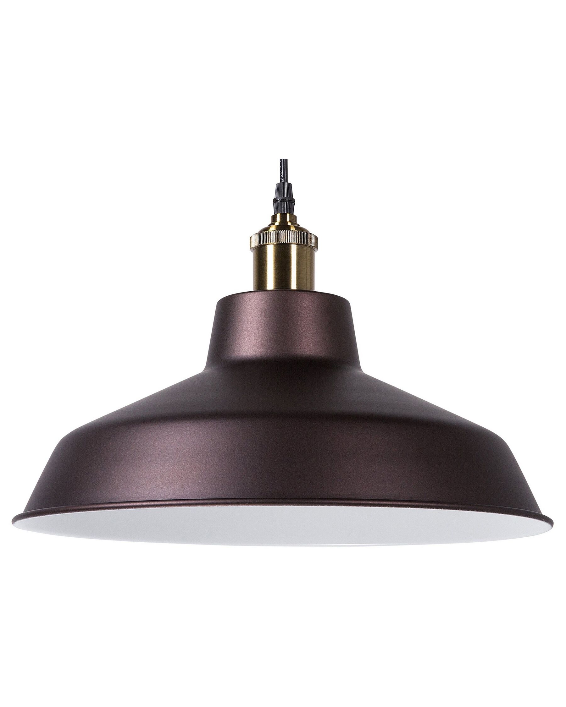 Metal Pendant Lamp Brown PECHORA_692526