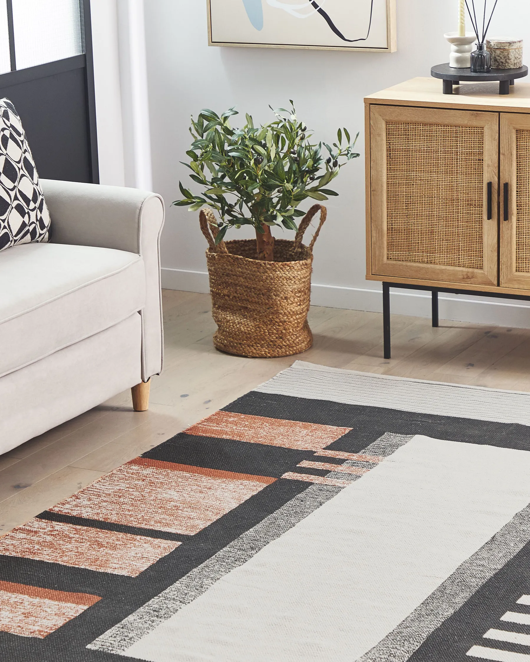 Rug KAKINADA Multicolour 140 x 200 cm Cotton_817061
