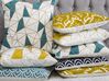 Set of 2 Cotton Cushions Geometric Pattern 45 x 45 cm Blue CLARKIA_769245